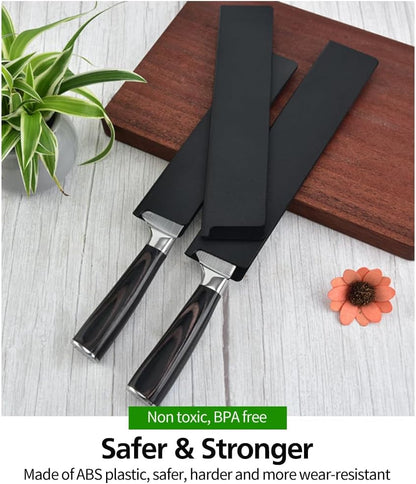 Knife Guards, 2/4/5/10/20pcs 4.7in - 12.2in Universal Knife Edge Guards, Non-BPA Knife Sheath, Waterproof Abrasion Resistant Felt Lined Knife Cover Sleeves Knife Protectors(2pcs 8.7" × 2")