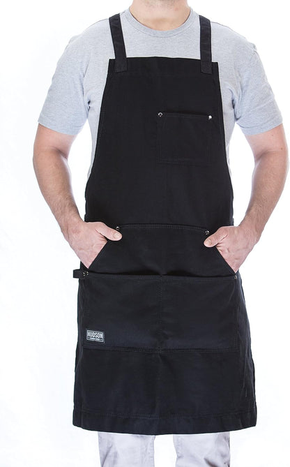 Hudson Durable Goods - Professional Grade Chef Apron for Kitchen, BBQ & Grill