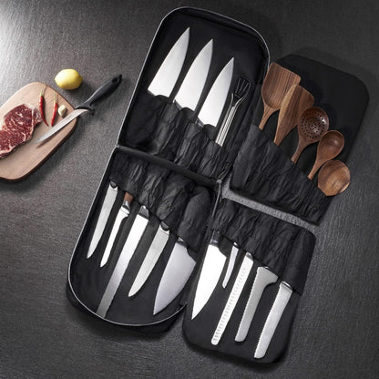 Chef Knife Backpack Knife Bag with 36 Pockets for Kitchen Knives Tools,Knife Backpack For Chefs Students